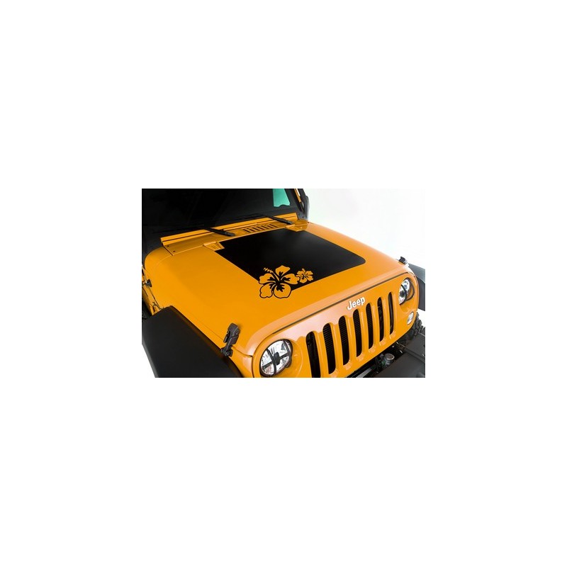 Hood Decal Hibiscus JK 07-18